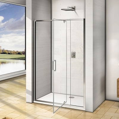 Душевая дверь в нишу Good Door Orion WTW-PD-140 140 профиль Хром стекло прозрачное