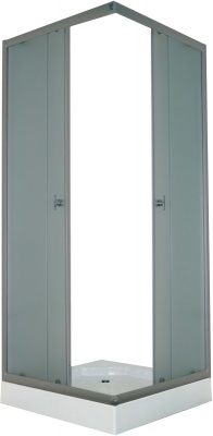 Душевой уголок Parly ZEQ811 80х193 профиль Матовый алюминиевый стекло матовое