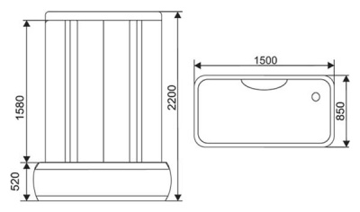 Душевой бокс Arcus AS-125 85x150 профиль Хром стекла матовые фактурные