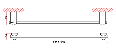 Полотенцедержатель VRI Rialto HG800613, 60 см