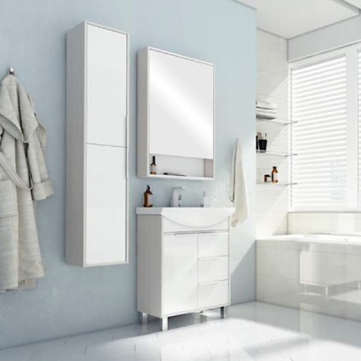 Зеркальный шкаф Акватон Рико 50 1A212302RIB90 Белый Ясень фабрик