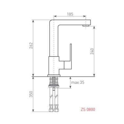Смеситель для кухни Zigmund&Shtain ZS 0800 Индийская ваниль