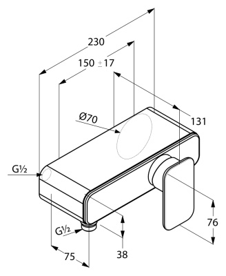 Смеситель для душа Kludi E2 497140575 Хром