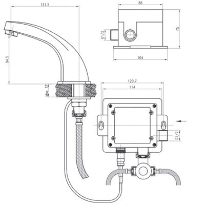 Смеситель для раковины Kaiser Sensor 38111 Хром
