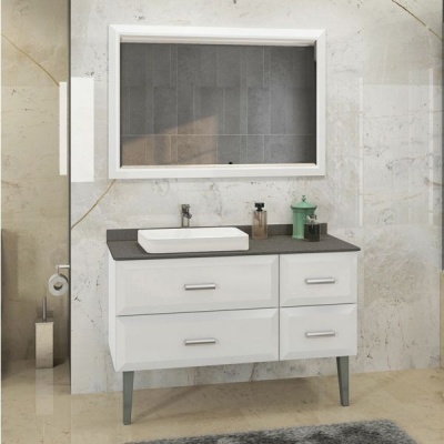 Тумба с раковиной Comforty Империя 120 4142359 Белая