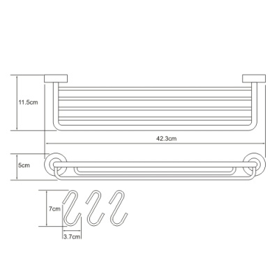 Полка-корзина WasserKRAFT Donau K-9415 Хром
