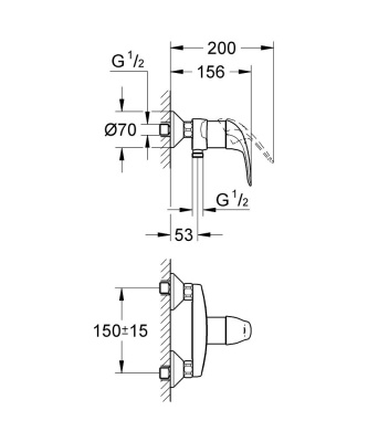 Смеситель для душа Grohe Euroeco New 32740000 Хром