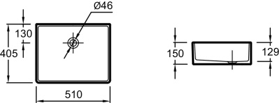 Раковина-чаша Jacob Delafon Delta 51 EVH001-00 Белая