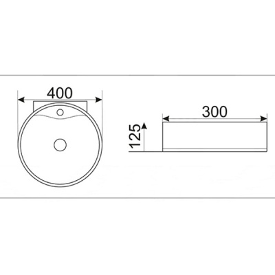 Раковина CeramaLux 40 TR 4358 Белая