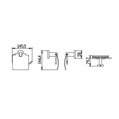Держатель туалетной бумаги Kaiser KH-2040 с крышкой Хром