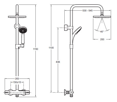 Душевая система Jacob Delafon July E5523-CP Хром
