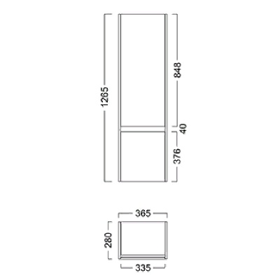 Шкаф-пенал Kerama Marazzi Buongiorno 120 2 двери Дуб