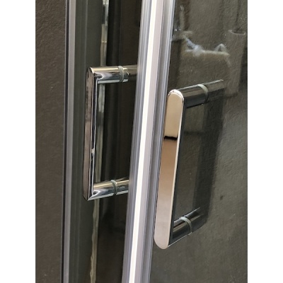 Душевой уголок Royal Bath RB-L-3002-4 100х80 без поддона профиль Хром стекло прозрачное