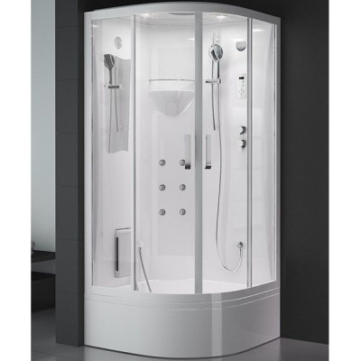 Душевая кабина SSWW WU106B 95x95 с гидромассажем профиль Белый задние стенки Белые