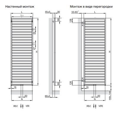 Полотенцесушитель Zehnder Quaro Inox QAMI-180-045/ID Inox Нержавеющая сталь