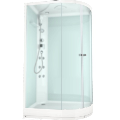 Душевая кабина Domani-Spa Delight 128 L 120x80 DS01D128LLWM10 с гидромассажем профиль Белый задние стенки Белые