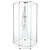 Душевая кабина Ido Showerama 10-5 90x90 пятиугольная профиль Белый стекло прозрачное