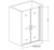 Душевая дверь в нишу Good Door Infinity SD-80 80 профиль Хром стекло прозрачное