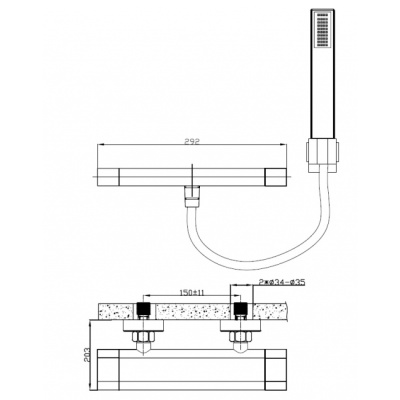 Смеситель для душа Kaiser Elite 2060022 Хром