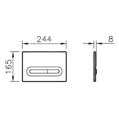 Клавиша смыва Vitra Loop T 740-0780 Хром