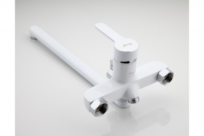 Смеситель для ванны Frap F224 универсальный Белый Хром