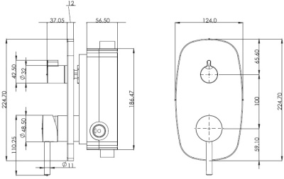 Смеситель для душа Teska BTK D035 Хром