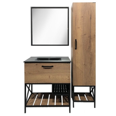 Тумба с раковиной Comforty Бредфорд 75 4149064 Дуб темный