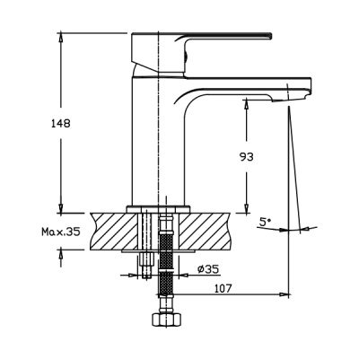 Смеситель для раковины Mixxus Premium Alex 001 MXP0077 Хром