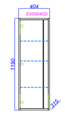 Шкаф пенал Aqwella Evolution Clarberg EV0504CD Крафт темный