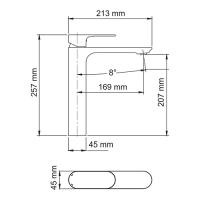 Смеситель для раковины WasserKRAFT Dinkel 5803H Хром