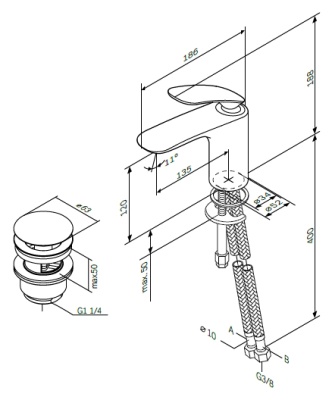 Смеситель для раковины AM.PM Sensation F3082164 Хром
