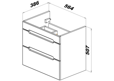 Тумба под раковину San Star Адель 60 171.1-1.4.1. подвесная Белая