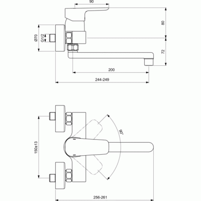 Смеситель для кухни Ideal Standard Ceraplan III B0726AA Хром