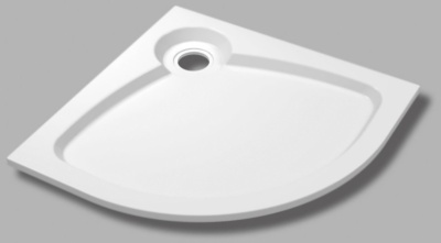 Поддон из литьевого мрамора Cezares Tray S R 80x80x6 Белый
