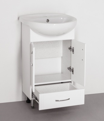 Тумба под раковину Style Line Эко Стандарт 9 1 Б Канны 50 Белый глянец