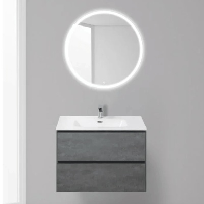 Комплект мебели для ванной BelBagno SET BB N8 Pietra 80 подвесной Stucco Cemento