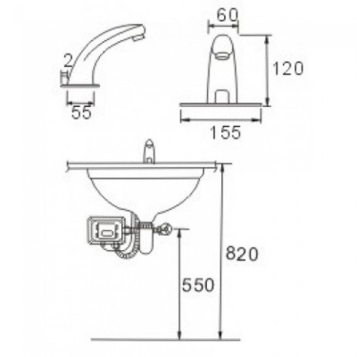 Смеситель для раковины Frap F512-1 Хром