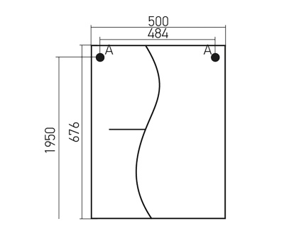 Зеркальный шкаф Mixline Классик 50 R 525510 Белый