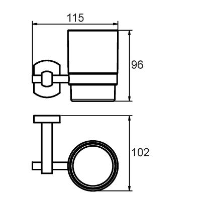 Стакан для зубных щеток Milardo Neva NEVSMG0M45 Хром