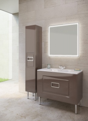 Тумба с раковиной SanVit Мира 75 kmira075 в цвете Ral Белый глянец