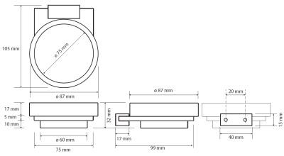 Мыльница Bemeta Galla 108108020 Черная матовая