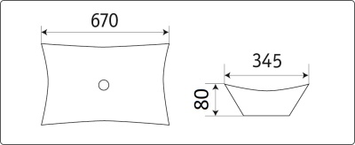 Раковина CeramaLux 67 78123 В Белая