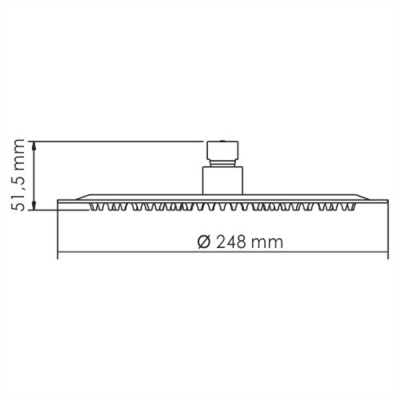 Верхний душ WasserKRAFT A121 Хром