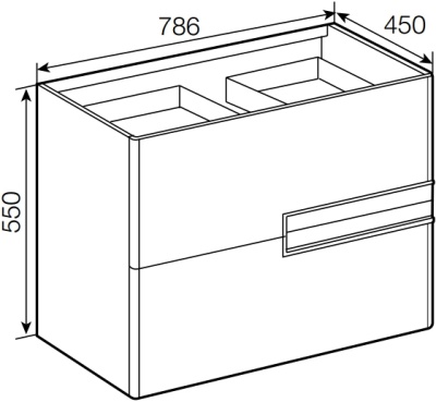 Тумба под раковину Roca Victoria Nord Ice Edition 80 подвесная ZRU9302731 Белая
