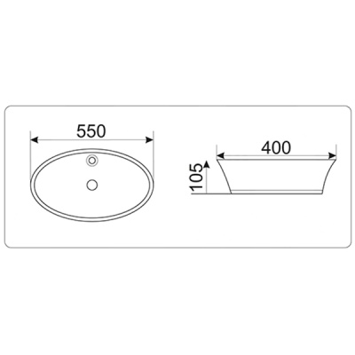 Раковина-чаша CeramaLux 55 9436 Белая