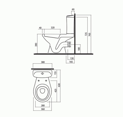 Унитаз компакт Kolo Idol 19026-00U с бачком и сиденьем