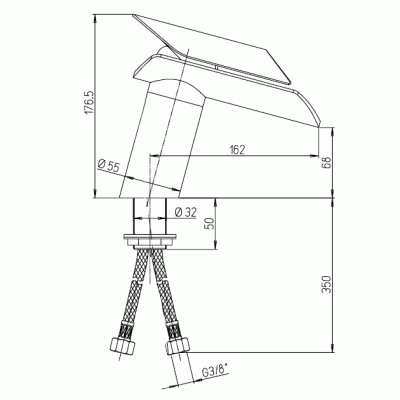 Смеситель для раковины Paini Morgana 73OP205LH Золото Светлый дуб