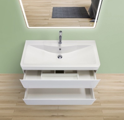 Тумба под раковину BelBagno ALBANO-1000-2C-SO-BL подвесная Bianco Lucido