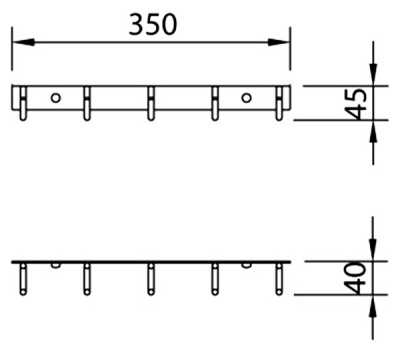 Вешалка для полотенец Clever Urban2 99482 5 крючков Хром