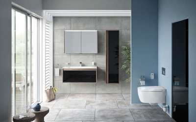 Зеркальный шкаф Vitra Metropole 100 58213 с подсветкой Сливовое дерево